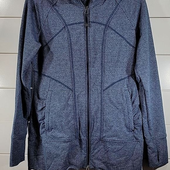Athleta Zip up Blue Hooded Jacket Small - Picture 4 of 7